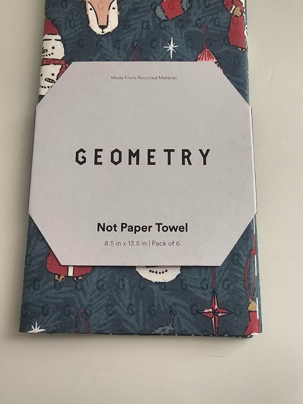Geometry 2 Pack Not Paper Towel 8.5" X 13.5 " Total Pack of 12 NWT